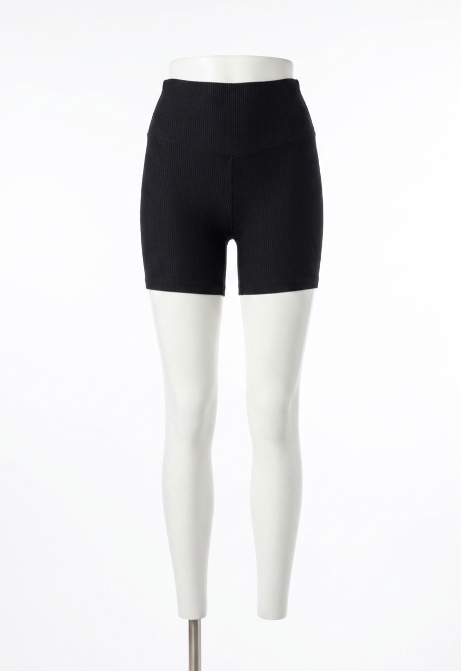 NEW BLOCH 5” ribbed biker shorts in ebony